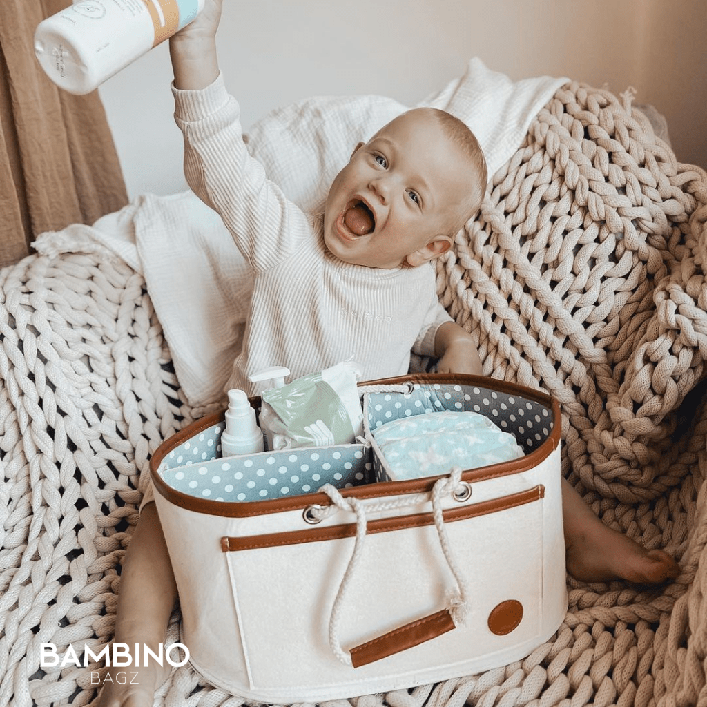 NAPPY STAORAGE - NURSERY STORAGE - BAMBINO BAGZ NAPPY CADDY