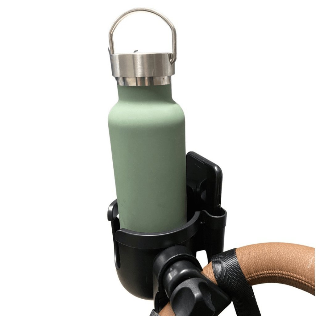 BAMBINO_BAGZ_CUP_HOLDERPram cup holder fit's large water bottle - universal fit to any pram - Bambino Bagz