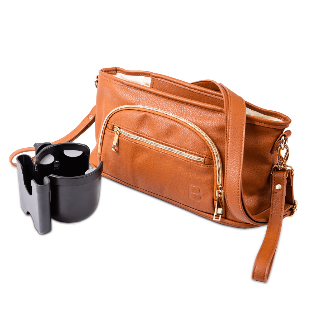 Universal pram caddy stroller organiser with pram cup holder and phone holder - Bambino Bagz