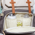 Nappy back with insulated pockets for bottles, perfect for twins and bottle fed babies. 