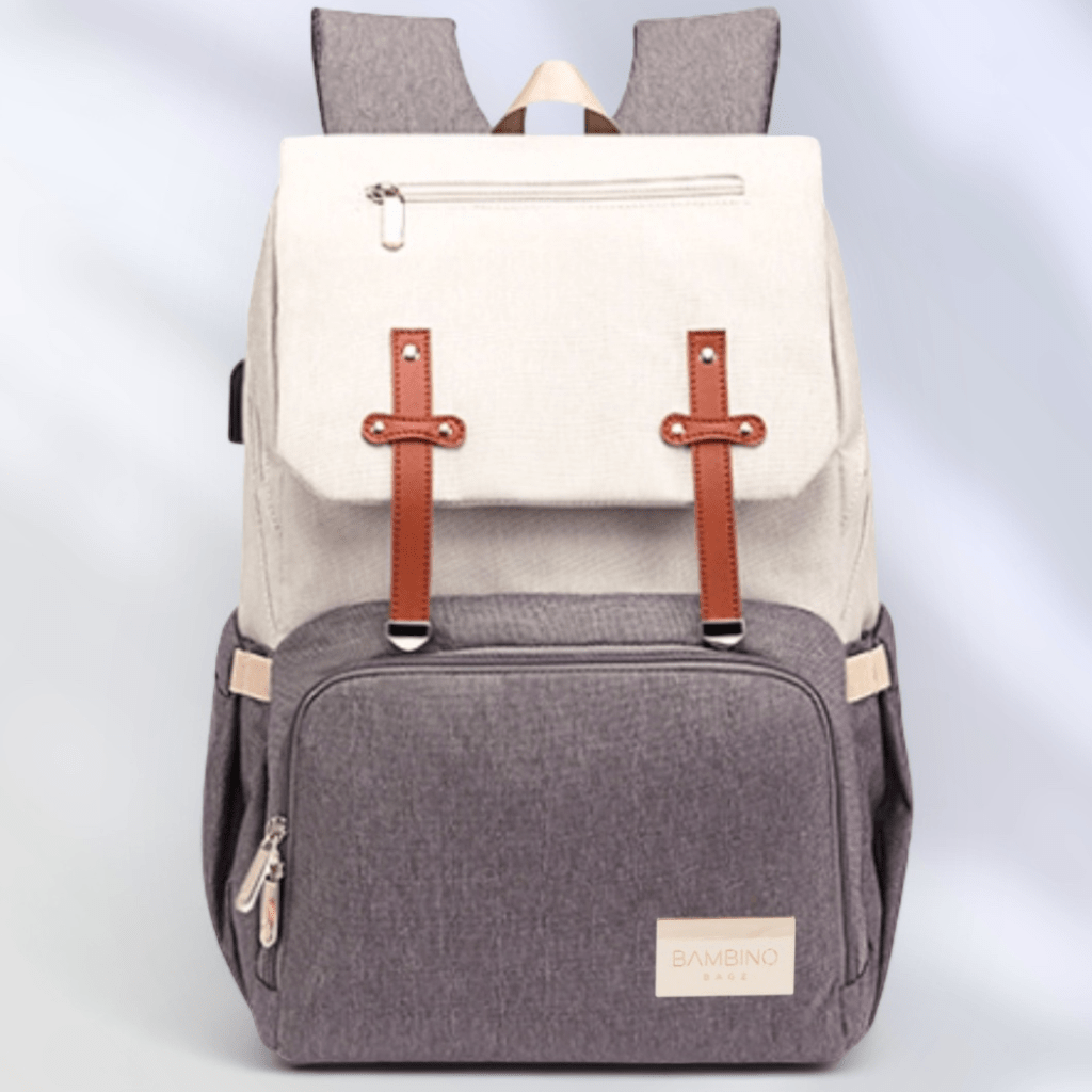Sorrento nappy backpack in Tan By Bambino Bagz