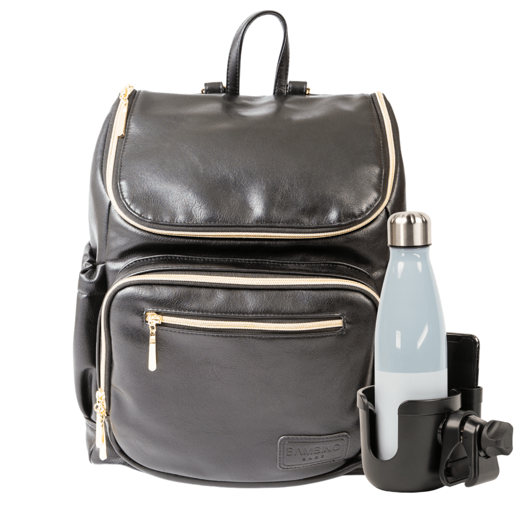 Black Nappy backpack faux leather
