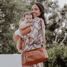 Bambino Bagz Sofia Pram caddy stroller organiser in Tan converts to a shoulder bag