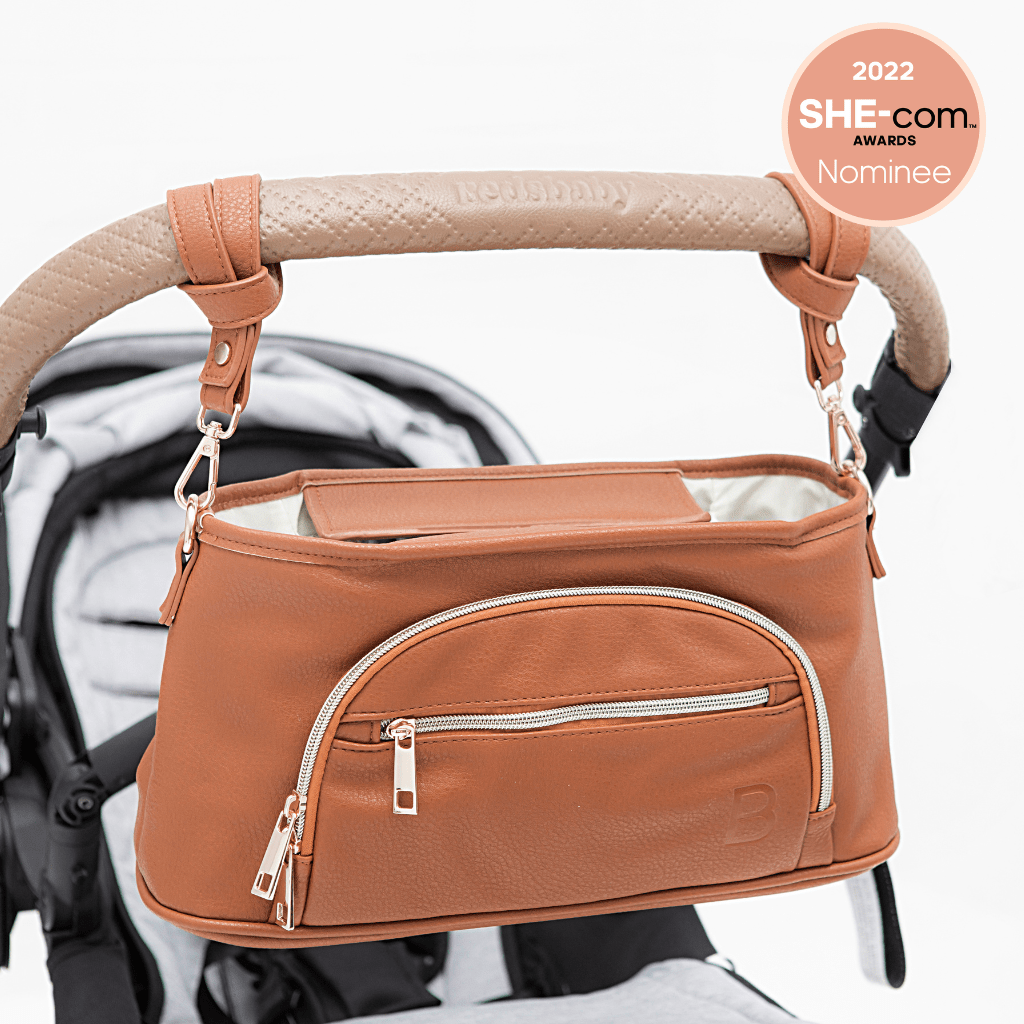 Best Pram Caddy - Sofia Pram Caddy Tan Pram Caddy Stroller Organiser 