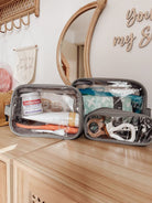 nappy bag packing pouches. Perfect to organisise your baby bag or simply to travel with the family. 