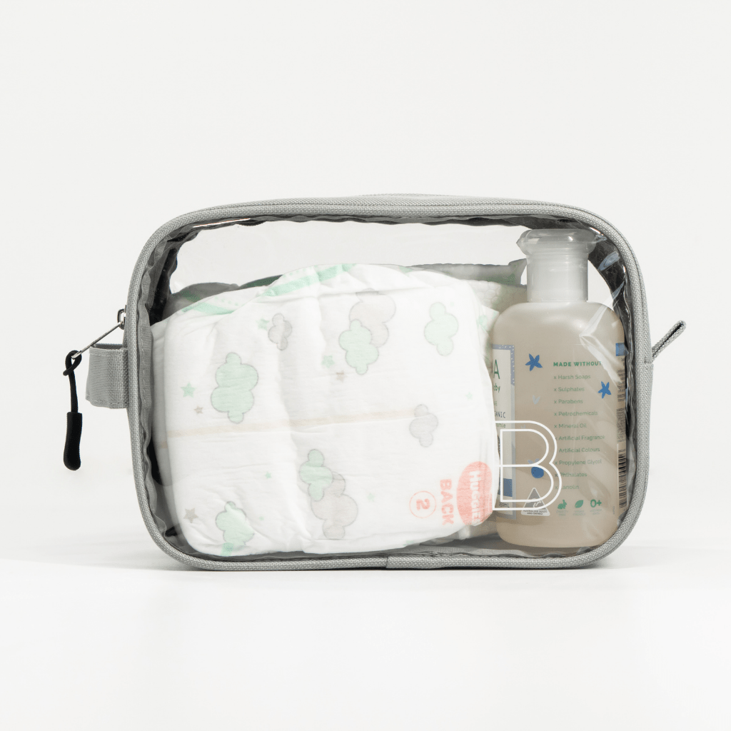 Nappy Bag insert - nappy bag organising pouches clear. By Bambino Bagz